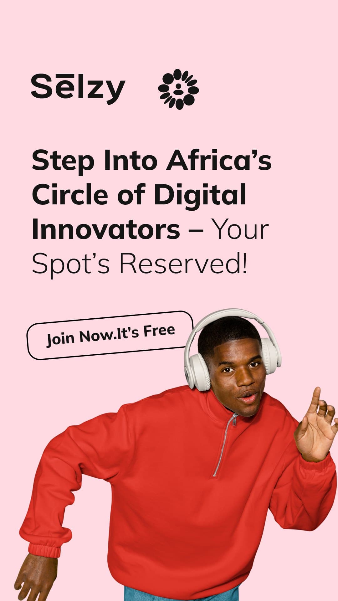 Story ads in two versions: step into Africa's circle of digital innovators, and from local hero to continental pro