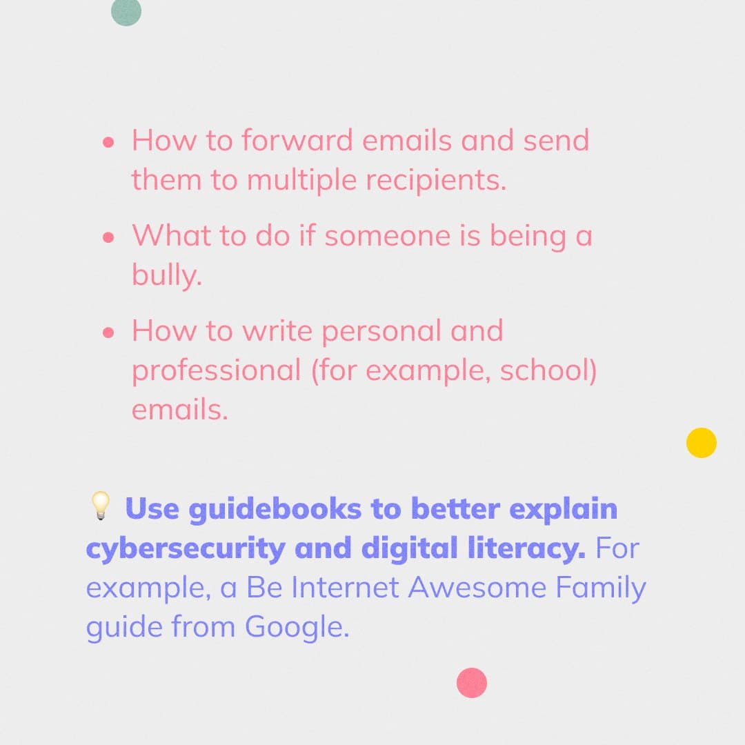 Instagram carousel: Kid's first email, page 6