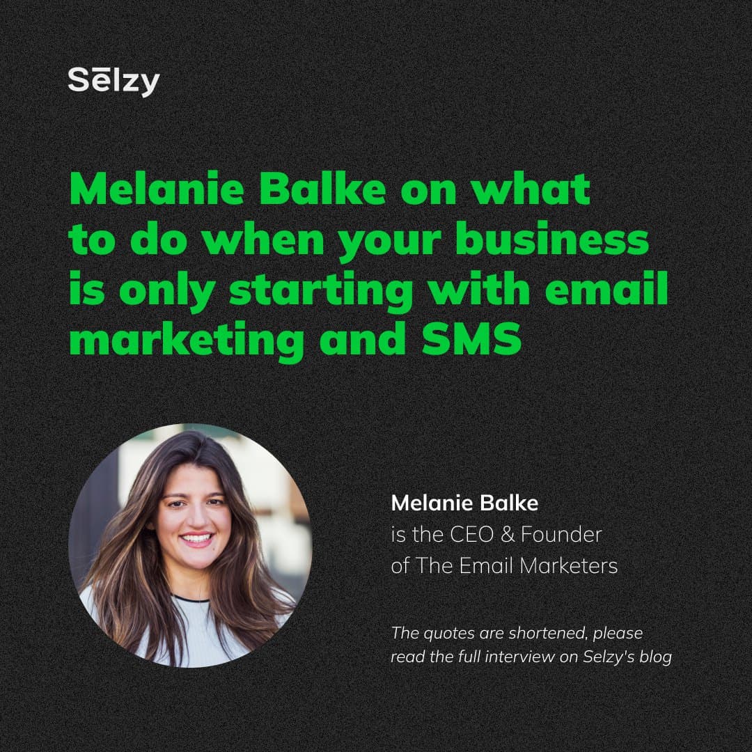 Instagram post: Melanie Balke on email marketing