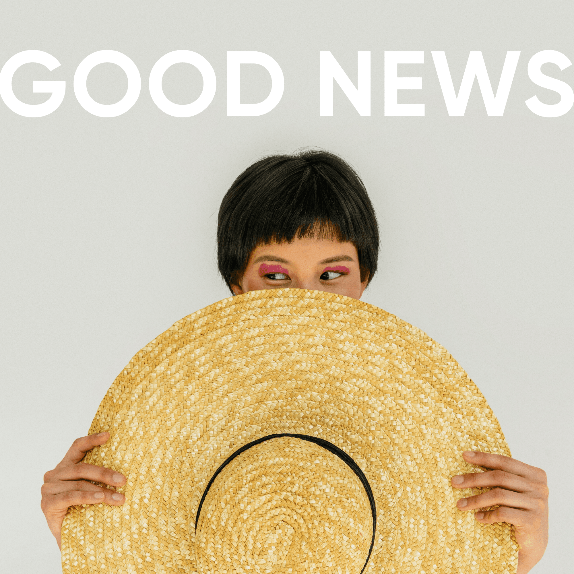 Dāleez social post: Good news, a woman behind a straw hat