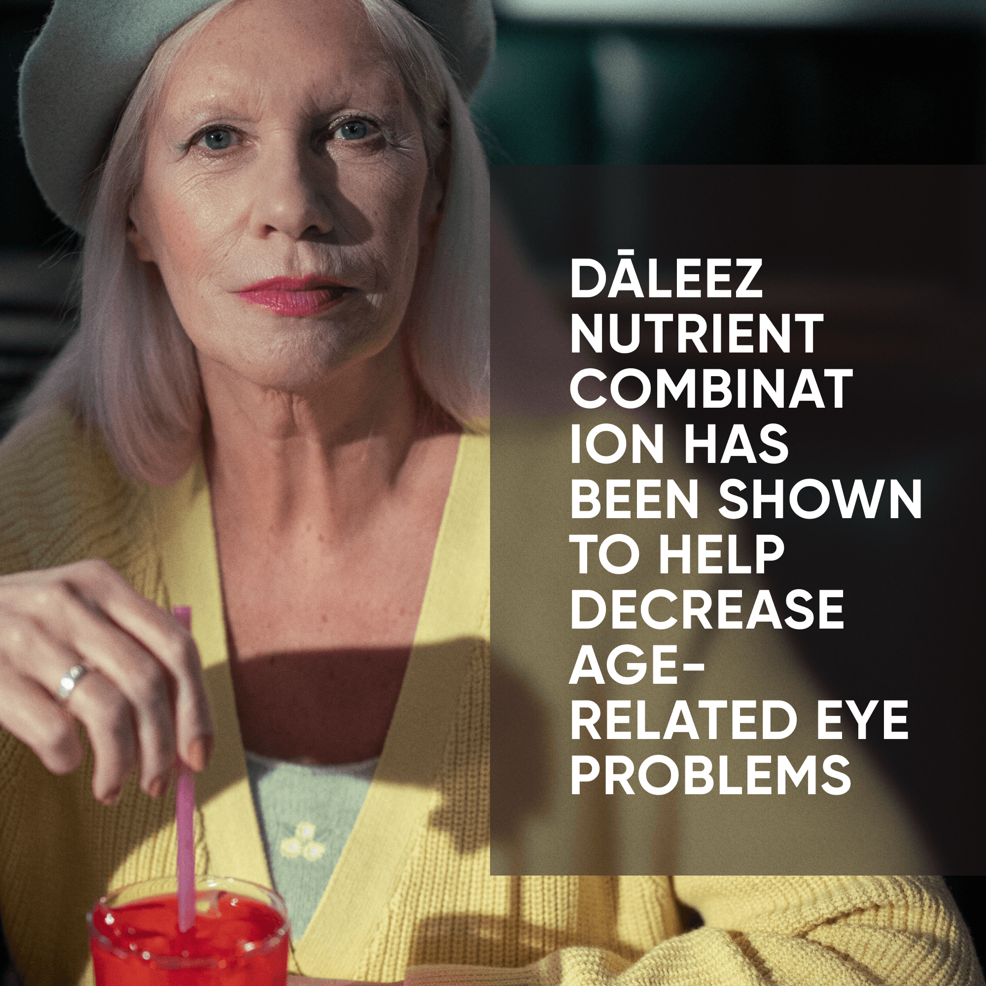 Dāleez social post: the nutrient combination against age-related eye problems
