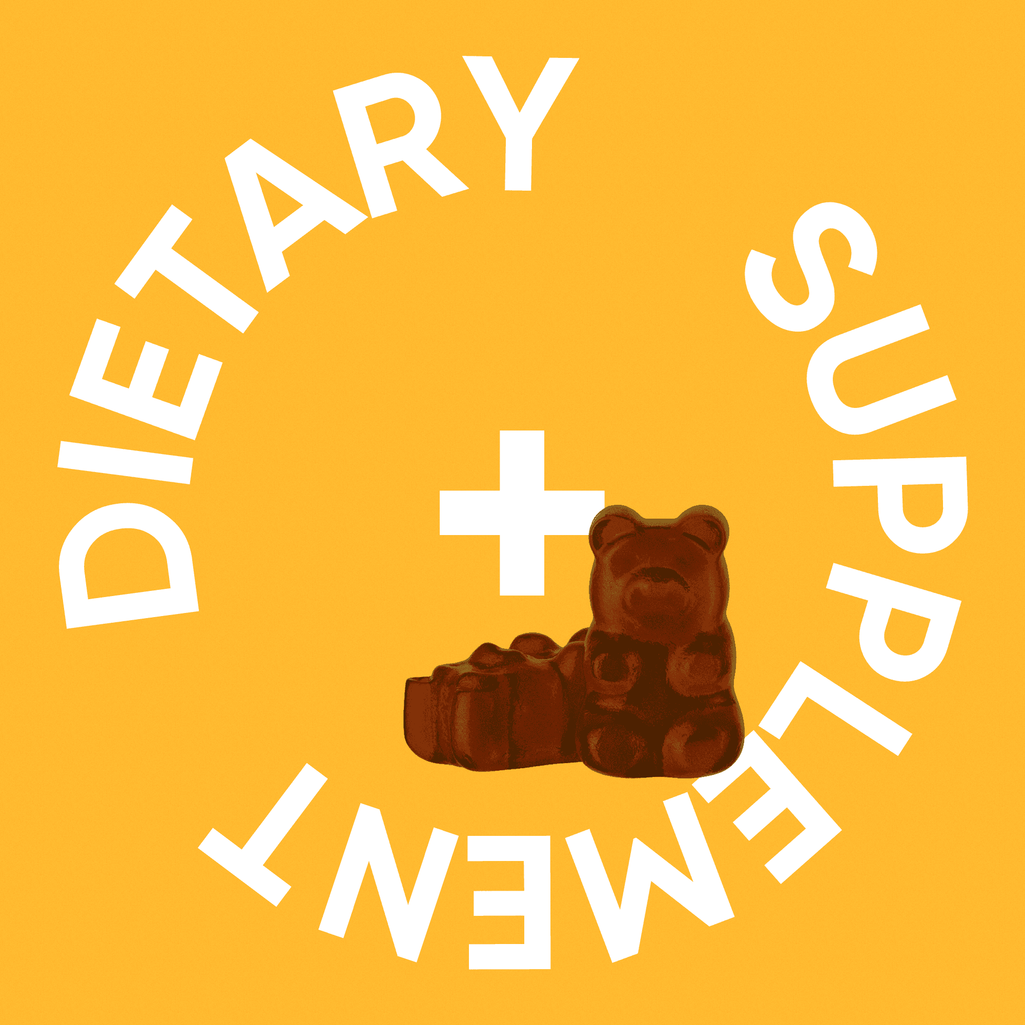 Sea Moss listing picture: Dietary supplement around a gummy bear